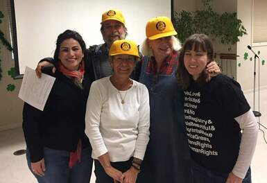 A group of NorCal Resist members with Deborah Cohen.